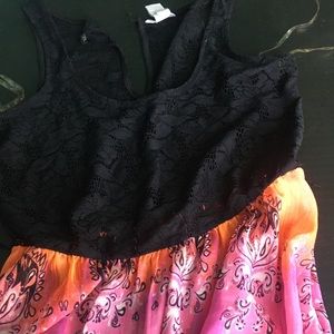 Long dress slightly lower in front